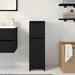 vidaXL Cabinet de salle de bain avec tiroir Chêne noir 30 x 30 x 95 cm