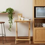 vidaXL Table de cuisine Naturel 40 x 30 x 53 5 cm Bambou