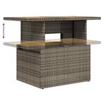 vidaXL Salon de jardin avec coussins 9Pièces marron résine tressée acacia