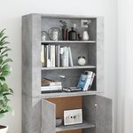 vidaXL Buffet haut Gris béton Bois d'ingénierie
