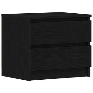 vidaXL Cabinet de chevet avec tiroir Chêne noir 50 x 40 x 43.5 cm