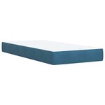 vidaXL Sommier à lattes de lit et matelas Bleu foncé 80x200 cm Velours