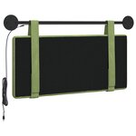 vidaXL Tête de lit suspendue Avec lumière LED Vert clair Velours