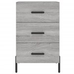 vidaXL Table de chevet sonoma gris 40x40x66 cm bois d'ingénierie