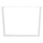 vidaXL Pieds de table à manger en forme de V  2 pièces  blanc  100 x (72-73 3) cm  acier
