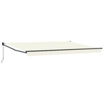 vidaXL Auvent rétractable Crème 4 x 2 m 100  Polyester et Aluminium