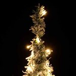 vidaXL Sapin de Noël artificiel escamotable avec neige floquée 150 LED