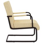 vidaXL Chaise cantilever Crème Similicuir