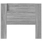 vidaXL Armoire tête de lit avec LED sonoma gris 120x16 5x103 5 cm