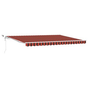 vidaXL Auvent rétractable automatique avec LED orange et marron 450x300 cm