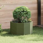 vidaXL Jardinière Vert olive 60 x 60 x 35 cm Acier