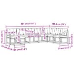 vidaXL Ensemble de canapés d'extérieur 8 pc Blanc et Beige