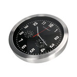 Q-connect horloge murale - Métallique - Diamètre 35 cm - Noir