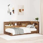 vidaXL Tête de lit de rangement Bois Ancien 100 cm Bois d'ingénierie
