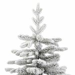vidaXL Sapin de Noël artificiel à charnières avec neige floquée 210 cm