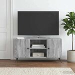 vidaXL Meuble TV 102 x 34 5 x 50 cm Sonoma gris Bois d'ingénierie