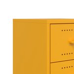 vidaXL Tables de chevet 2 Pièces jaune moutarde 36x39x43 5 cm acier