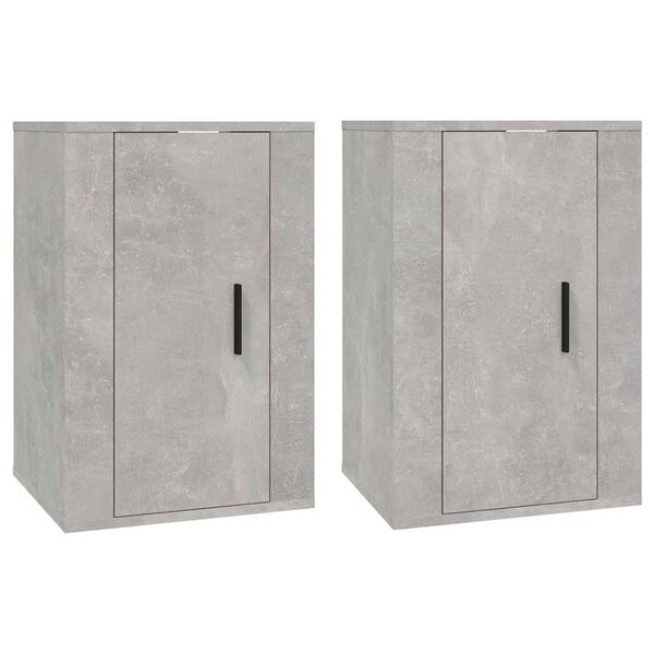 vidaXL Meubles TV muraux 2 Pièces Gris béton 40x34 5x60 cm