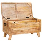 vidaXL Boîte de rangement 70 x 35 x 40 cm bois de manguier massif