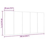 vidaXL Coussin de tête de lit gris foncé 100 cm tissu