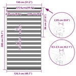 vidaXL Store zèbre beige marbré largeur du tissu 125 9 cm polyester