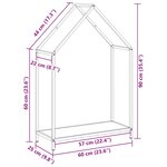 vidaXL Portant de bois chauffage blanc 60x25x90 cm