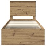 vidaXL Cadre de lit Chêne artisan 90 x 190 cm Bois de pin massif
