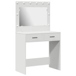 vidaXL Coiffeuse Blanc 78.5 x 41 x 135 cm Bois d'ingénierie