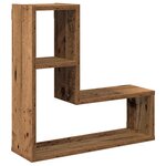 vidaXL Étagères cube murales 2 Pièces vieux bois 50x15x50 cm