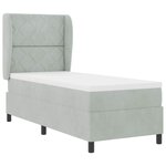 vidaXL Lit à ressorts avec matelas gris clair 80x200 cm en velours