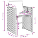 vidaXL Ensemble à manger de jardin 5 Pièces et coussins marron poly rotin