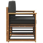vidaXL Canapé d’extérieur Bois d'acacia massif et polyester Naturel
