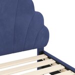 vidaXL Cadre de lit pour enfants avec tête de lit Bleu police Velours