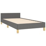 vidaXL Cadre de lit sans matelas gris foncé 90x190 cm tissu
