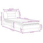 vidaXL Lit avec matelas crème 90x200 cm tissu