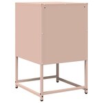 vidaXL Table de chevet rose 36x39x60 5 cm acier laminé à froid