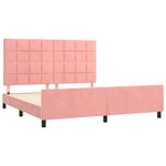 vidaXL Cadre de lit sans matelas rose velours