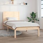 vidaXL Cadre de lit Bois de pin massif 90x200 cm