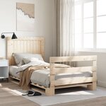 vidaXL Cadre de lit sans matelas avec tête de lit 100x200 cm