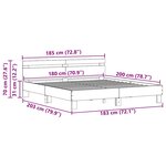 vidaXL Cadre de lit Bois ancien 203 x 185 x 70 cm Bois d'ingénierie