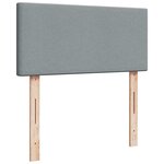 vidaXL Sommier à lattes de lit avec matelas Gris clair 100x200cm Tissu