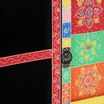 vidaXL Meuble TV Multicolore 100 x 35 x 50 cm Bois de manguier massif