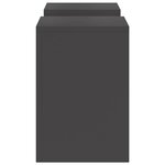 vidaXL Supports pour plantes 2 Pièces Noir 24 x 24 x 35 cm Acier