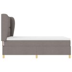 vidaXL Lit à ressorts avec matelas gris foncé 90x190 cm Taupe tissu