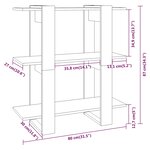 vidaXL Bibliothèque/Séparateur de pièce Chêne fumé 80x30x87 cm