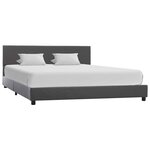 vidaXL Cadre de lit Gris Similicuir 120 x 200 cm