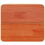 vidaXL Table de chevet Marron cire 39 x 34 x 33 cm Bois de pin massif
