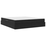 vidaXL Lit avec rangement et matelas Noir 180 x 200 cm Velours