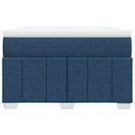 vidaXL Sommier à lattes de lit avec matelas bleu 120x190 cm tissu
