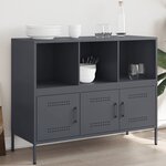 vidaXL Buffet anthracite 100 5x39x79 cm acier